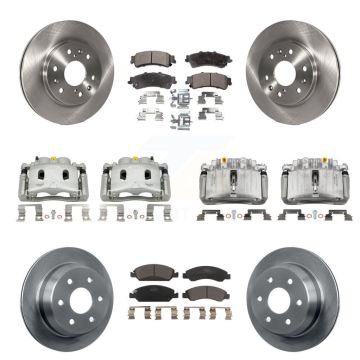 Front Rear Disc Brake Caliper Rotors And Ceramic Pads Kit (10Pc) For KC8-101029T