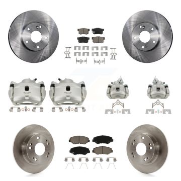 Front Rear Disc Brake Caliper Rotors And Ceramic Pads Kit (10Pc) For Honda Accord KC8-101031C