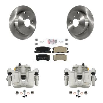 Rear Disc Brake Caliper Rotors And Ceramic Pads Kit For Mitsubishi Endeavor KC8-101033N