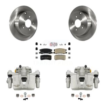 Rear Disc Brake Caliper Rotors And Ceramic Pads Kit For Mitsubishi Endeavor KC8-101034N