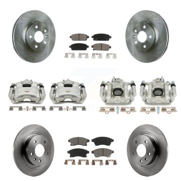 Front Rear Brake Caliper Rotors & Ceramic Pad Kit (10Pc) For 2013 Chevrolet Cruze LT/LTZ KC8-101035C