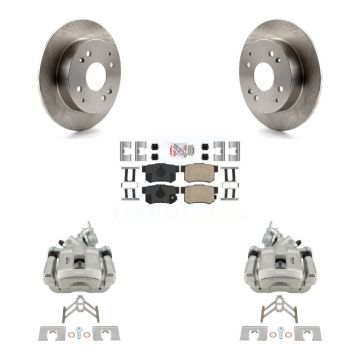 Rear Disc Brake Caliper Rotors And Ceramic Pads Kit For 1998-2002 Honda Accord 2.3L KC8-101035N