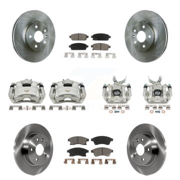 Front Rear Disc Brake Caliper Rotors And Ceramic Pads Kit (10Pc) For Chevrolet Sonic KC8-101038C