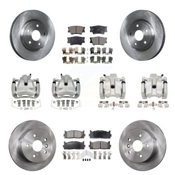 Front Rear Disc Brake Caliper Rotors Ceramic Pad Kit (10Pc) For Toyota Camry Lexus ES350 KC8-101040T