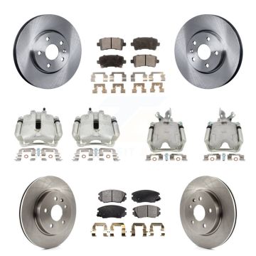 Front Rear Brake Caliper Rotors & Semi-Metallic Pad Kit (10Pc) For Buick LaCrosse Allure KC8-101042P