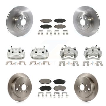 Front Rear Disc Brake Caliper Rotor & Ceramic Pad Kit (10Pc) For Subaru Impreza Forester KC8-101045C
