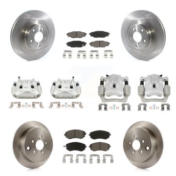 Front Rear Disc Brake Caliper Rotor And Ceramic Pad Kit (10Pc) For Subaru Outback Legacy KC8-101046C