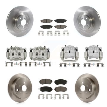 Front Rear Disc Brake Caliper Rotors And Ceramic Pads Kit (10Pc) For Subaru Legacy KC8-101047C