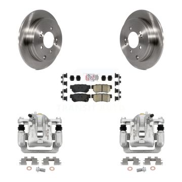Rear Disc Brake Caliper Rotors And Ceramic Pads Kit For 2006-2009 Hyundai Azera KC8-101047N