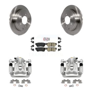 Rear Disc Brake Caliper Rotors And Ceramic Pads Kit For 2006-2009 Hyundai Azera KC8-101048N