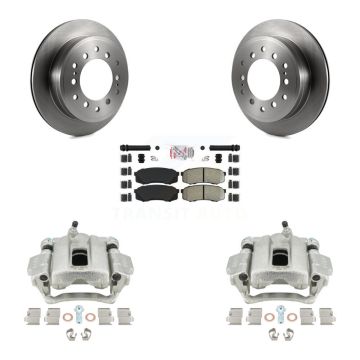 Rear Disc Brake Caliper Rotors And Semi-Metallic Pads Kit For Toyota Sequoia Lexus GX470 KC8-101049N