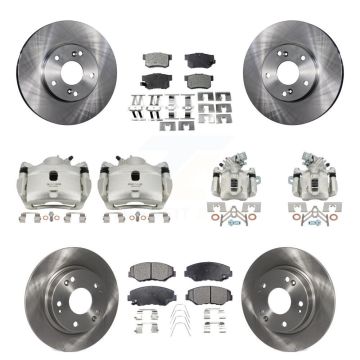 Front Rear Disc Brake Caliper Rotor And Ceramic Pad Kit (10Pc) For Honda Civic Acura ILX KC8-101049T
