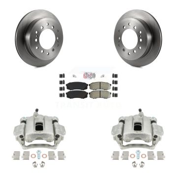 Rear Disc Brake Caliper Rotors And Semi-Metallic Pads Kit For Toyota Sequoia Lexus GX470 KC8-101050N