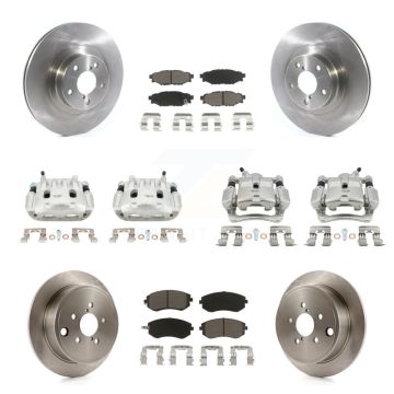 Front Rear Disc Brake Caliper Rotor & Ceramic Pad Kit (10Pc) For Subaru Forester Impreza KC8-101052C