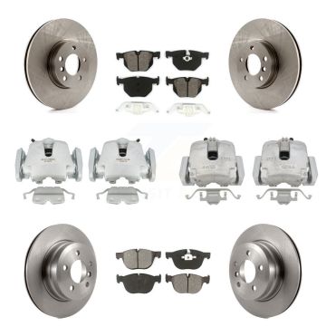 Front Rear Disc Brake Caliper Rotors And Semi-Metallic Pads Kit (10Pc) For BMW X5 X6 KC8-101058S