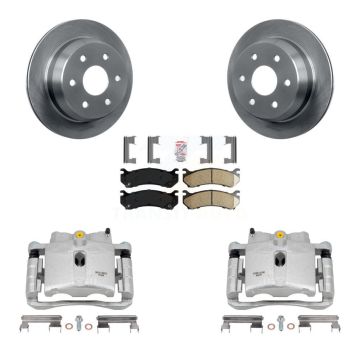 Rear Brake Caliper Rotors & Ceramic Pad Kit For Chevrolet Silverado 2500 HD Suburban GMC KC8-101059N