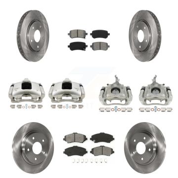 Front Rear Brake Caliper Rotors Semi-Metallic Pad Kit (10Pc) For 2009-2011 Dodge Journey KC8-101059S