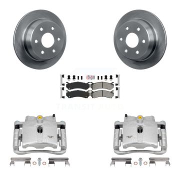 Rear Brake Caliper Rotors Semi-Metallic Pad Kit For Chevrolet Silverado 2500 HD Suburban KC8-101060N