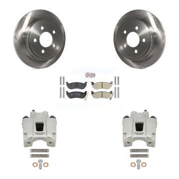 Rear Disc Brake Caliper Rotors And Semi-Metallic Pads Kit For Jeep Liberty Wrangler TJ KC8-101068N