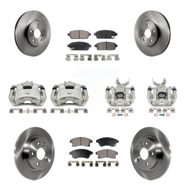 Front Rear Brake Caliper Rotor & Ceramic Pad Kit (10Pc) For 2013-2014 Chevrolet Sonic RS KC8-101070T