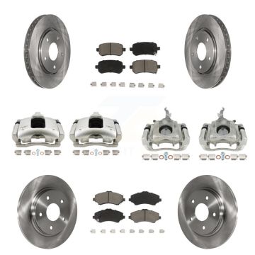 Front Rear Disc Brake Caliper Rotor & Ceramic Pad Kit (10Pc) For 2009-2011 Dodge Journey KC8-101071C