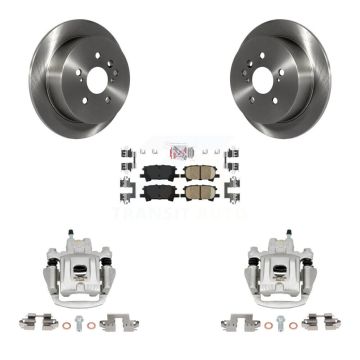 Rear Disc Brake Caliper Rotors And Ceramic Pads Kit For Toyota Highlander KC8-101071N