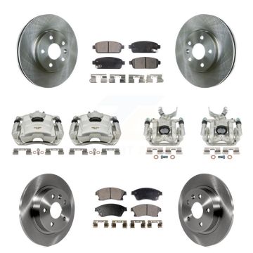Front Rear Disc Brake Caliper Rotors And Ceramic Pads Kit (10Pc) For Chevrolet Sonic KC8-101072T