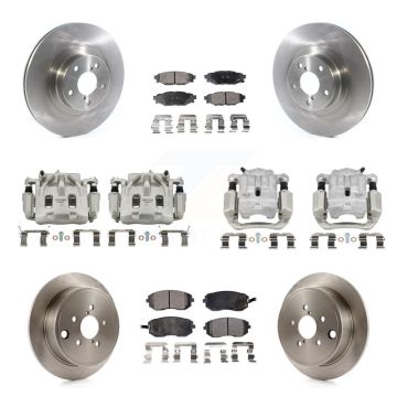 Front Rear Disc Brake Caliper Rotors And Ceramic Pads Kit (10Pc) For Subaru Legacy KC8-101074T