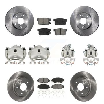 Front Rear Brake Caliper Rotors & Semi-Metallic Pad Kit (10Pc) For Honda Civic Acura ILX KC8-101076S
