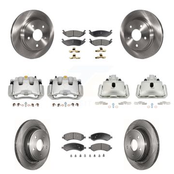 Front Rear Brake Caliper Rotor And Semi-Metallic Pad Kit (10Pc) For Chrysler Aspen Dodge KC8-101082P