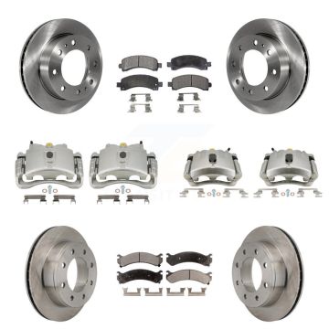Front Rear Brake Caliper Rotor And Ceramic Pad Kit (10Pc) For Chevrolet Express 2500 GMC KC8-101082T
