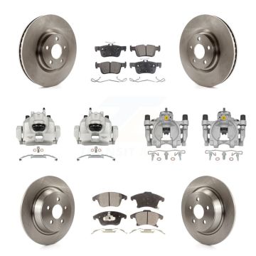 Front Rear Brake Caliper Rotor & Ceramic Pad Kit (10Pc) For Ford Police Responder Hybrid KC8-101084T