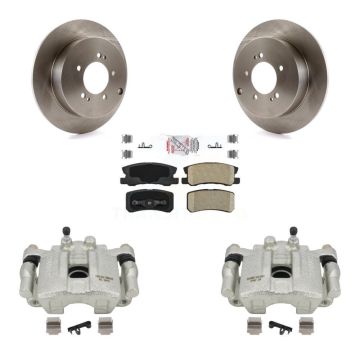 Rear Disc Brake Caliper Rotors And Ceramic Pads Kit For Mitsubishi Outlander KC8-101085N