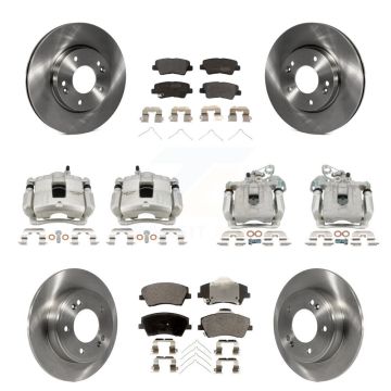 Front Rear Brake Caliper Rotor And Semi-Metallic Pad Kit (10Pc) For Hyundai Elantra 2.0L KC8-101086P
