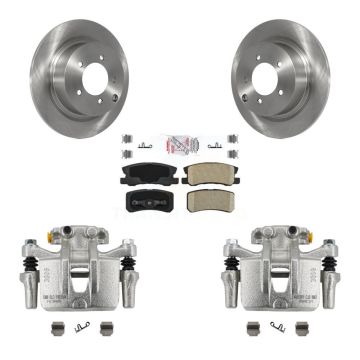 Rear Disc Brake Caliper Rotors And Ceramic Pads Kit For Mitsubishi Outlander KC8-101087N
