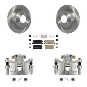Rear Disc Brake Caliper Rotors And Ceramic Pads Kit For Mitsubishi Outlander KC8-101088N