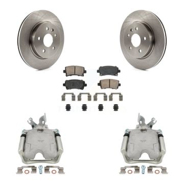Rear Disc Brake Caliper Rotors And Ceramic Pads Kit For Buick LaCrosse Allure KC8-101091N