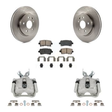 Rear Brake Caliper Rotor Ceramic Pad Kit For Buick Regal LaCrosse With Vented 2.4L KC8-101093N