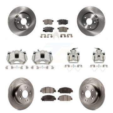 Front Rear Disc Brake Caliper Rotors And Ceramic Pads Kit (10Pc) For Honda Accord KC8-101093T