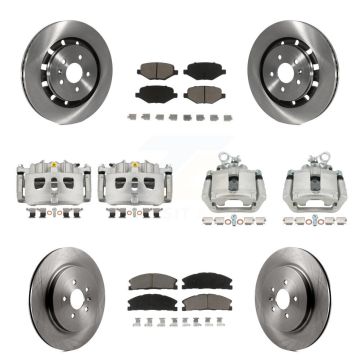 Front Rear Brake Caliper Rotor & Ceramic Pad Kit (10Pc) For Ford Explorer Police Utility KC8-101094C
