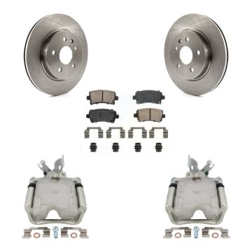 Rear Brake Caliper Rotor & Ceramic Pad Kit For Chevrolet Impala Buick Regal LaCrosse XTS KC8-101095N