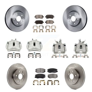 Front Rear Disc Brake Caliper Rotors Ceramic Pad Kit (10Pc) For Chevrolet Malibu Limited KC8-101097T