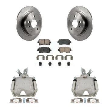 Rear Disc Brake Caliper Rotors Ceramic Pad Kit For Buick Regal LaCrosse With Solid Rotor KC8-101099N