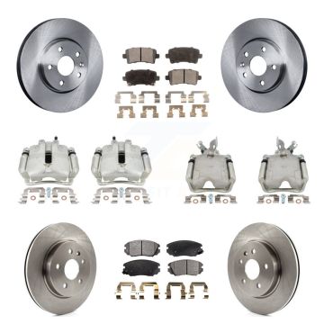 Front Rear Brake Caliper Rotors Semi-Metallic Pad Kit (10Pc) For Chevrolet Impala Malibu KC8-101099P