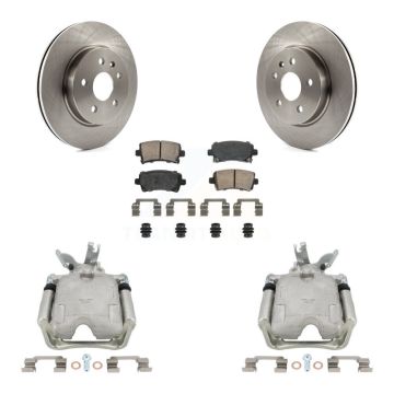 Rear Brake Caliper Rotors & Ceramic Pad Kit For Chevrolet Malibu With 17" Factory Wheels KC8-101101N