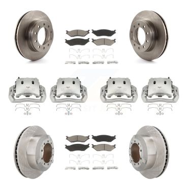 Front Rear Brake Caliper Rotors & Ceramic Pad Kit (10Pc) For Ford F-450 Super Duty F-550 KC8-101109C