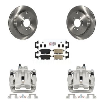 Rear Disc Brake Caliper Rotors And Ceramic Pads Kit For Ford Edge Mazda CX-7 Lincoln MKX KC8-101109N