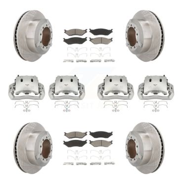 Front Rear Disc Brake Caliper Rotor & Ceramic Pad Kit (10Pc) For International TerraStar KC8-101112C