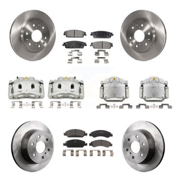 Front Rear Brake Caliper Rotor & Ceramic Pad Kit (10Pc) For Chevrolet GMC Sierra 1500 XL KC8-101112T