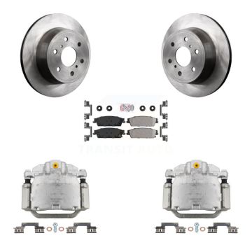 Rear Brake Caliper Rotor & Semi-Metallic Pad Kit For Chevrolet GMC Sierra 1500 Silverado KC8-101113N
